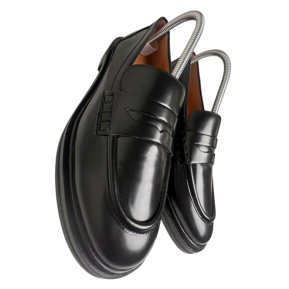 Madewell The Vernon Loafer True Black Sz 8.5 Worn 1X Preppy Career Academia Chic - Picture 2 of 16